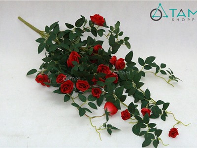 Cành hoa hồng rũ hoa giả số 66